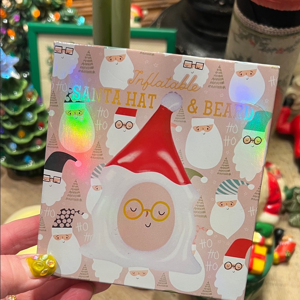 Paper Source Inflatable Santa Hat & Beard - Red and White